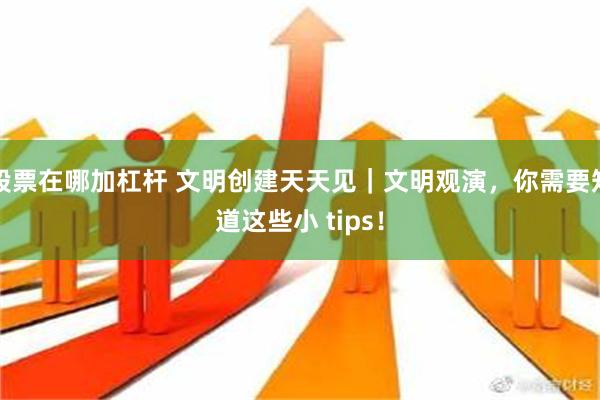 股票在哪加杠杆 文明创建天天见｜文明观演，你需要知道这些小 tips！