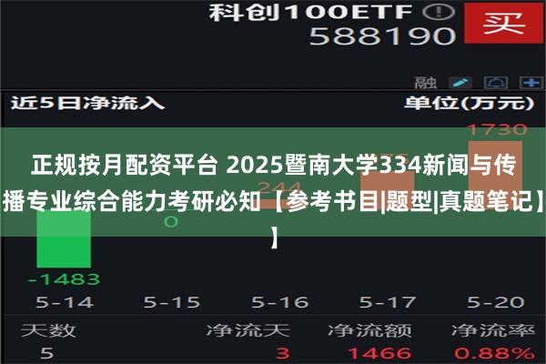 正规按月配资平台 2025暨南大学334新闻与传播专业综合能力考研必知【参考书目|题型|真题笔记】