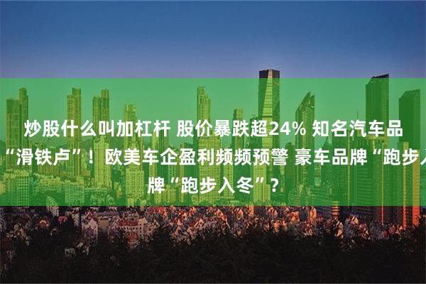 炒股什么叫加杠杆 股价暴跌超24% 知名汽车品牌业绩“滑铁卢”！欧美车企盈利频频预警 豪车品牌“跑步入冬”？