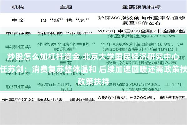 炒股怎么加杠杆资金 北京大学国民经济研究中心主任苏剑：消费复苏整体温和 后续加速回暖还需政策扶持