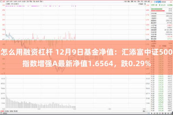 怎么用融资杠杆 12月9日基金净值：汇添富中证500指数增强A最新净值1.6564，跌0.29%